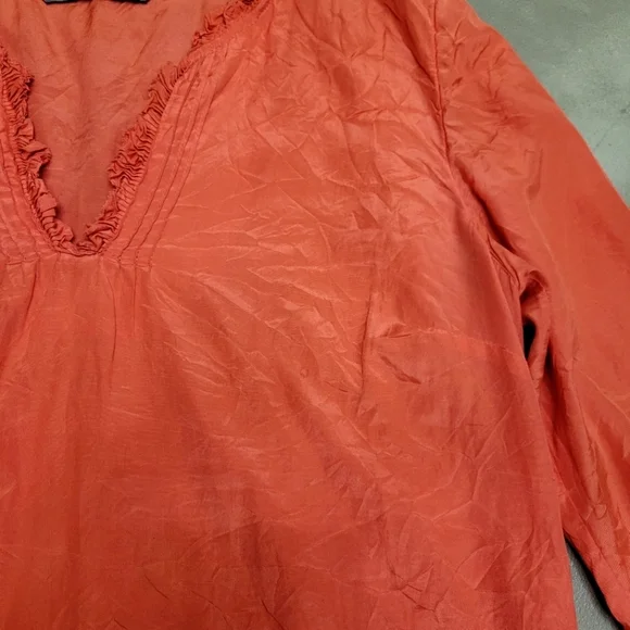 [EUC] Boden Limited Edition Split Neckline 3/4 Sleeve Blouse Wrinkled Fabric - Picture 3 of 9